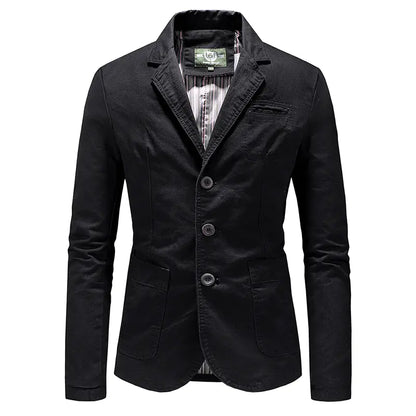 Men's Solid Color Single Breasted Jacket