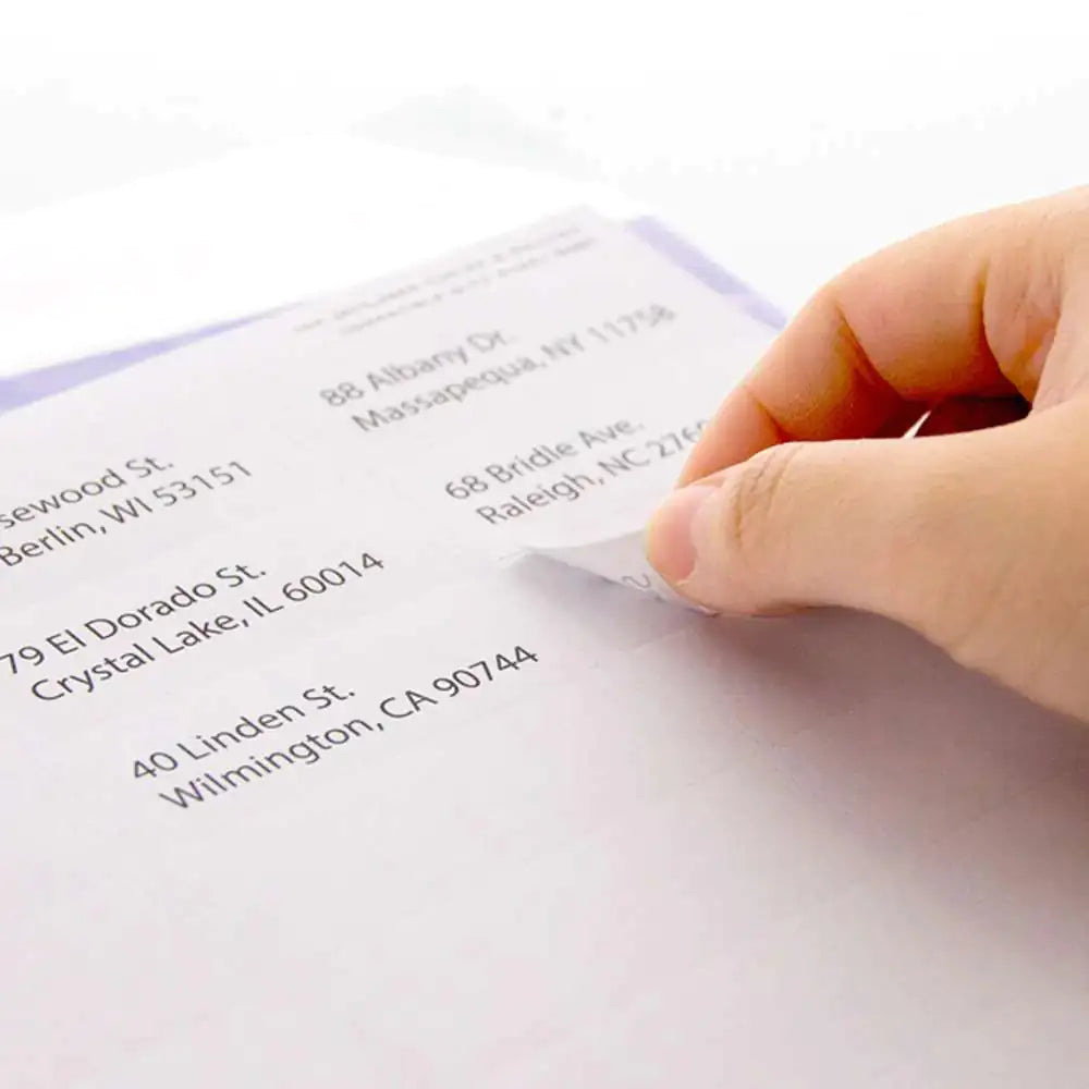 White Address Labels 1″ X 2 5/8″ (300/Pack)